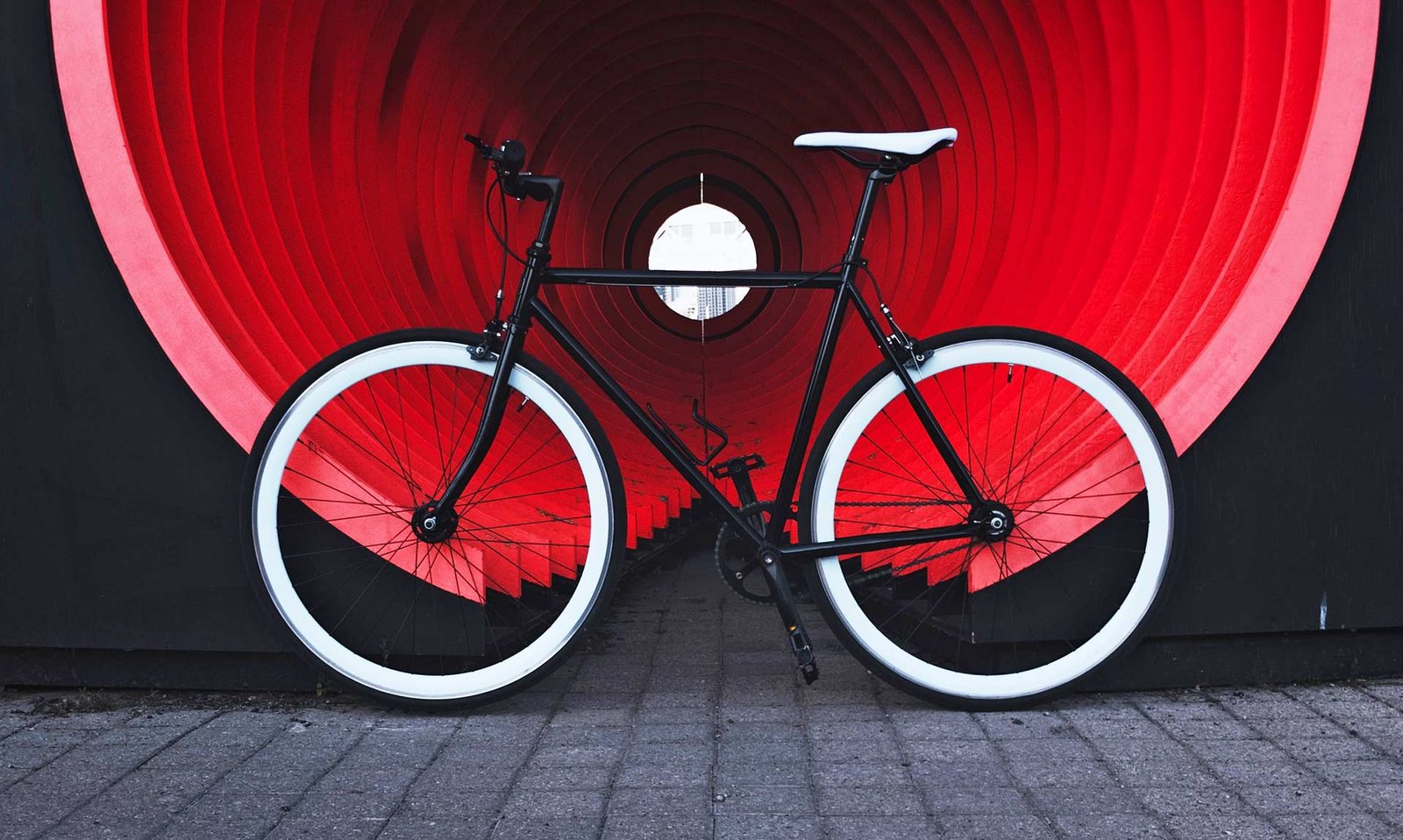 Bicycle in front of Red Tunnel Bicycle in front of Red Tunnel